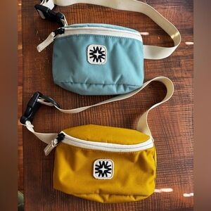 Walker Family Goods Louie Sling Childs Fanny Pack x 2 yellow and teal